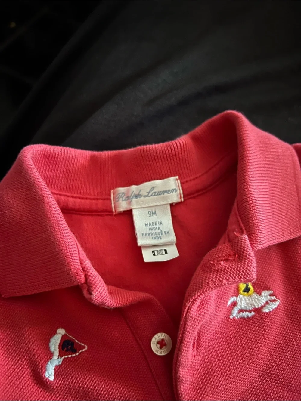 Ralph Lauren Pink Polo Shirt with Embroidered Motifs